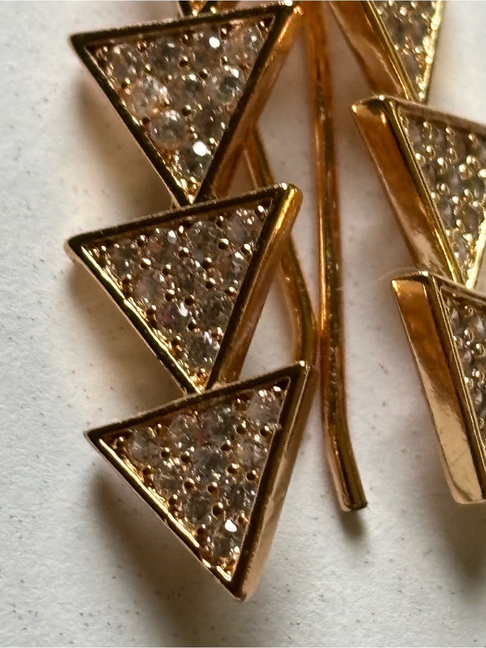 Pavé Triangle Ear Crawlers - 18k Rose Gold Plated 🔺